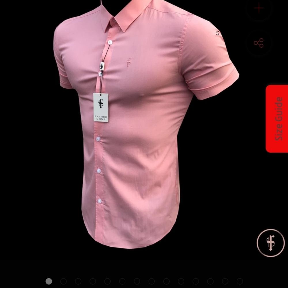 Farher Sons pink shirt Medium slim fit
